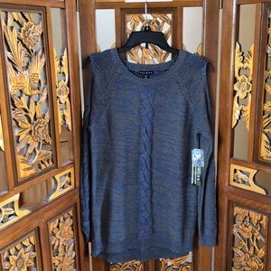 NWT Tribal Cold Shoulder Sweater Size M